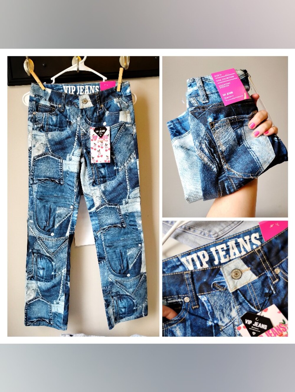 NWT Hot! Collage Combination Jeans VIP
